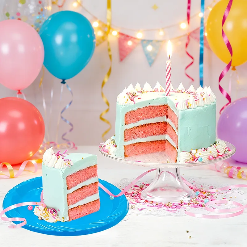 Placa plástica redonda descartável de 7 polegadas para festa