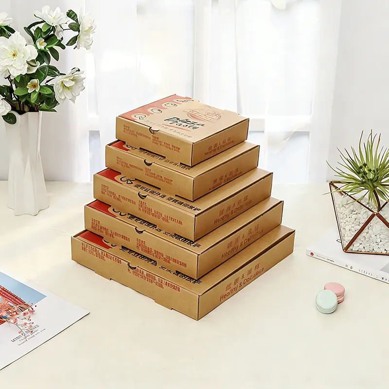 Caixa de pizza impressa personalizada de 9 polegadas