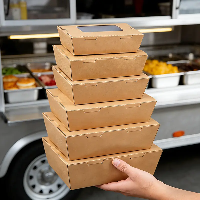 1200ml Disposable Window Paper Food Box